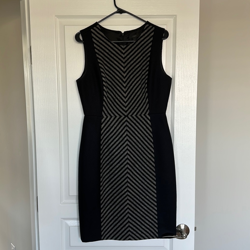 Women's winter workwear dress - J Crew - black and grey